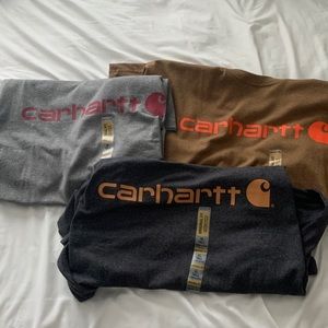 three new carhartt logo tees